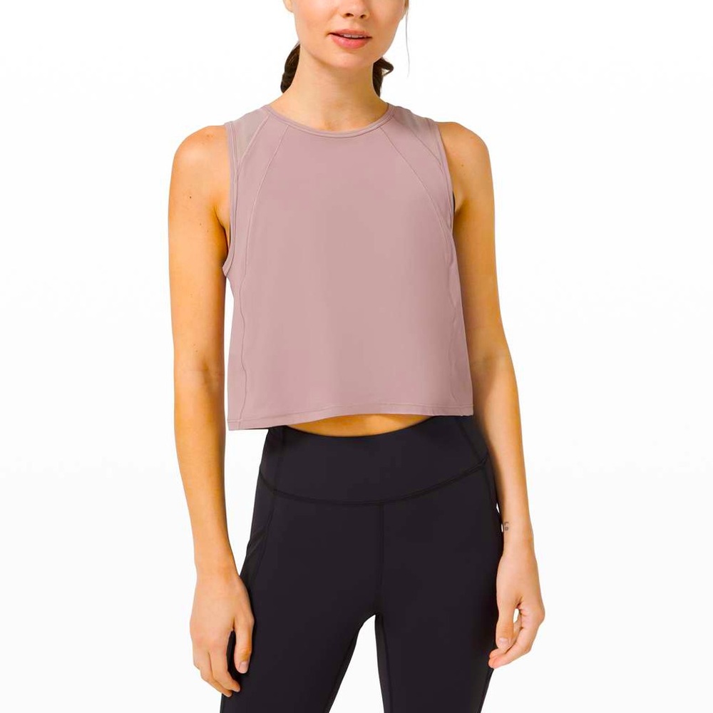 Lululemon Mauve Cropped Muscle Shirt